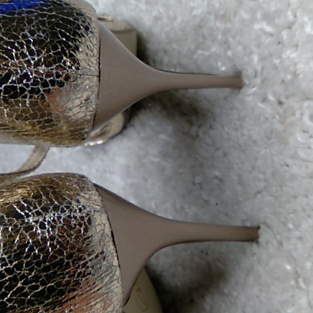 MISGUIDED  double strap crackeled print heels size 9.5 - Picture 7 of 16